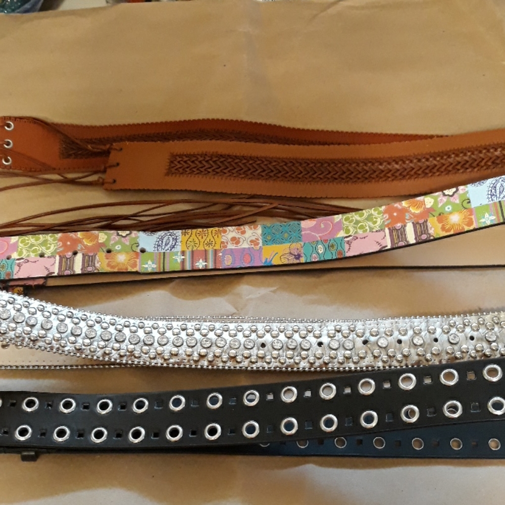 4 leather belt's, size Large